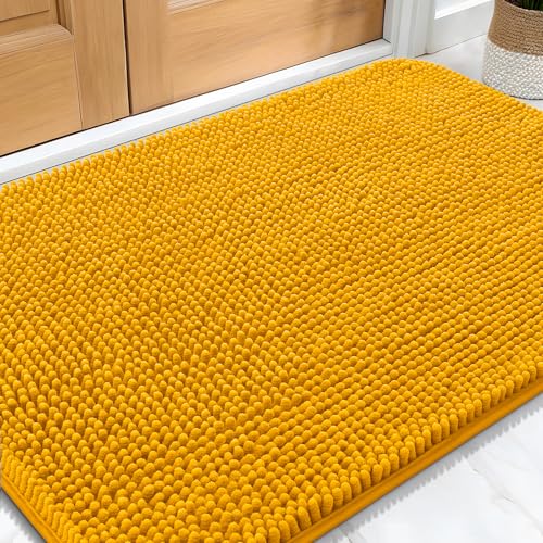 Dog Door Mat for Muddy Paws 34x21 (Golden Yellow / 34" X 21")