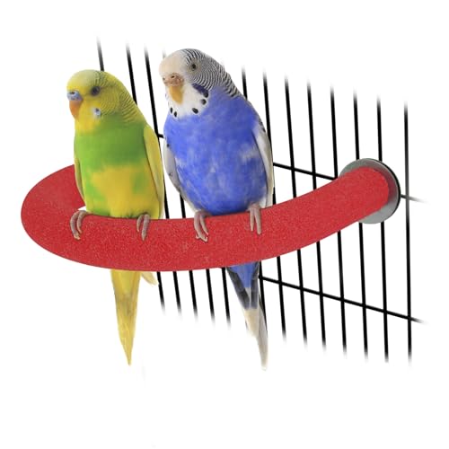 U Shaped Parrot Perch (Small / Red)