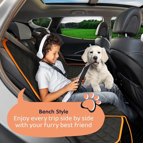 Dog Car Seat Cover for Back Seat (Orange / XL (64"x60"))