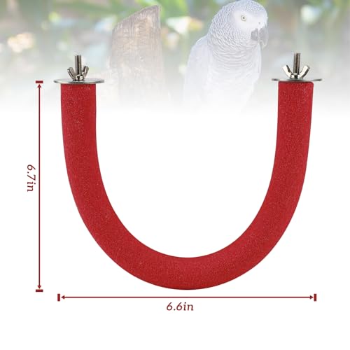U Shaped Large Parrot Perch (Large / Red)