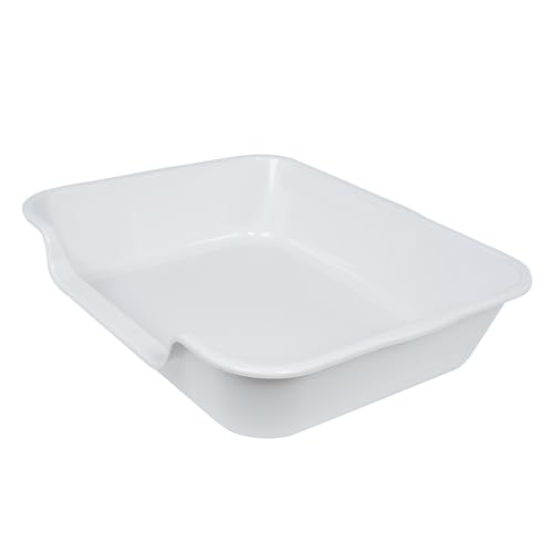 Extra Large Low Entry ABS Cat Litter Box (Large (Pack of 2) / Light Gray)