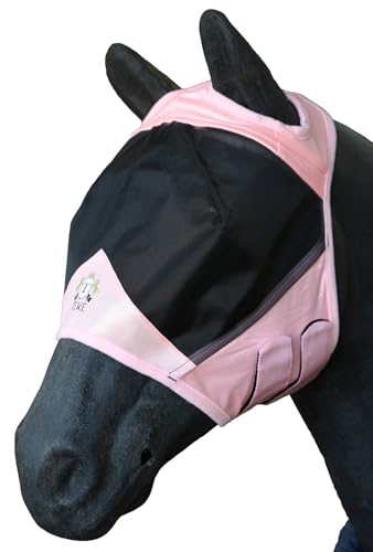 Fine Mesh Horse Fly Mask w (Cob / Pink)