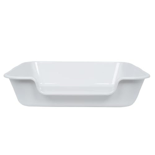 Extra Large Low Entry ABS Cat Litter Box (Large (Pack of 1) / Light Gray)