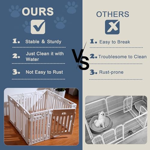Dog Playpen with Door (White Standard)