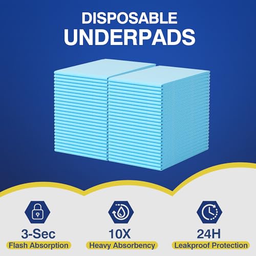 Disposable Bed Pads 36" x 36" 50 Count (36"x36"(50 Count))