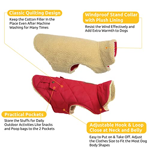 Warm Coat for Cold Weather (X-Small / Red)