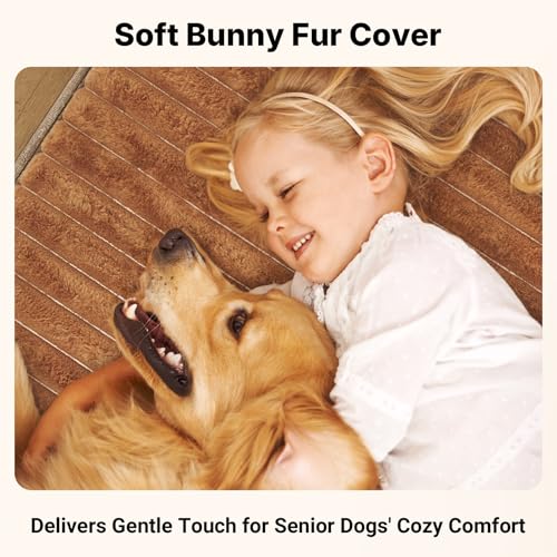 Orthopedic Memory Foam Dog Bed for Senior Dogs (Brown / 52"L x 36"W x 7"Th)