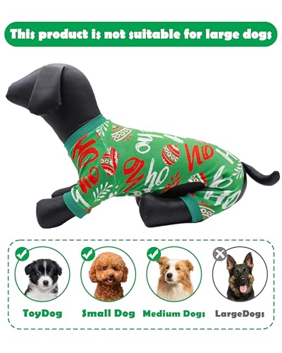 4 Pack Christmas Velvet Dog Pajamas for Extra Small Dogs (X-Small)