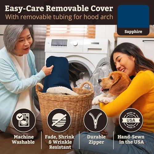 Rectangle Cozy Cave Dog Bed (Sapphire / Large)