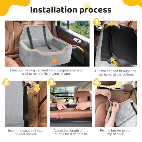Dog Car Seat for Large (Gray)