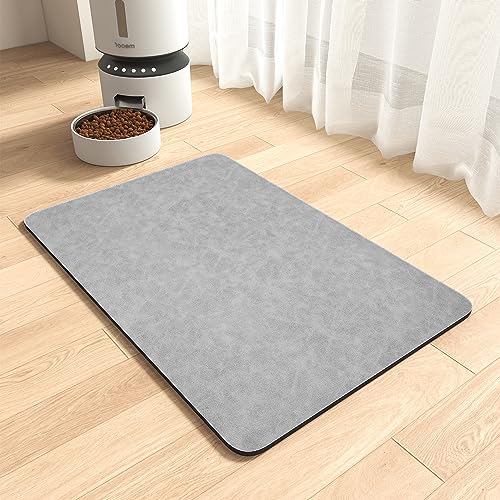 Absorbent Pet Feeding Mat (LIGHTGREY / 16"x24")