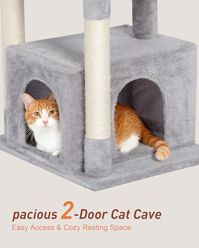 23.6" Cat Tree for Large Cat (Light Gray)