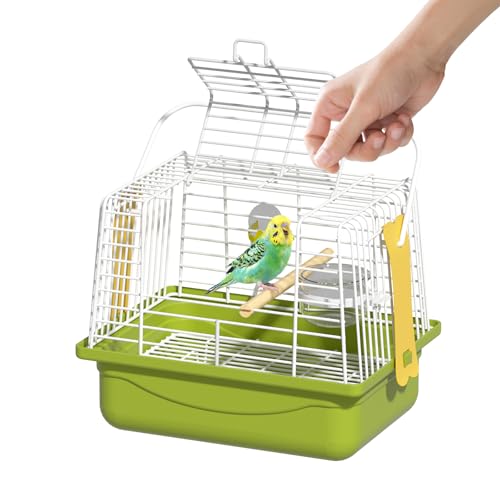 Small Bird Cage (Green / 10.2"L x 7.9"W x 6.7"H)