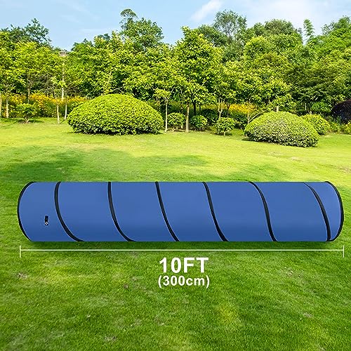 10FT Dog Agility Tunnel (Blue)