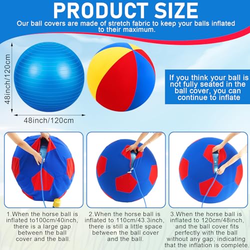 Giant 48 Inch Herding Balls with Ball Cover (Colorful / 48 Inch / Cute)