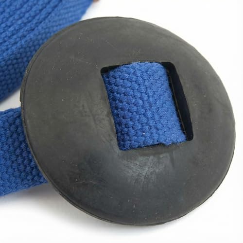 35' Flat Cotton Web Lunge Line with Bolt Snap & Rubber Stop (Sapphire / 35')