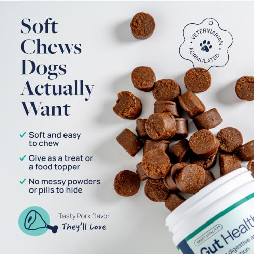 Smart Vitality Gut Health Soft Chews for Dogs (120 Count)