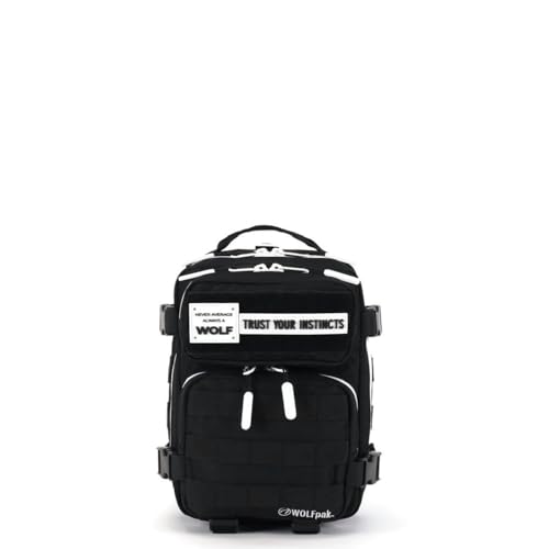 9L Mini Backpack 1000D Compact EDC Bag (Alpha Black White Accents)