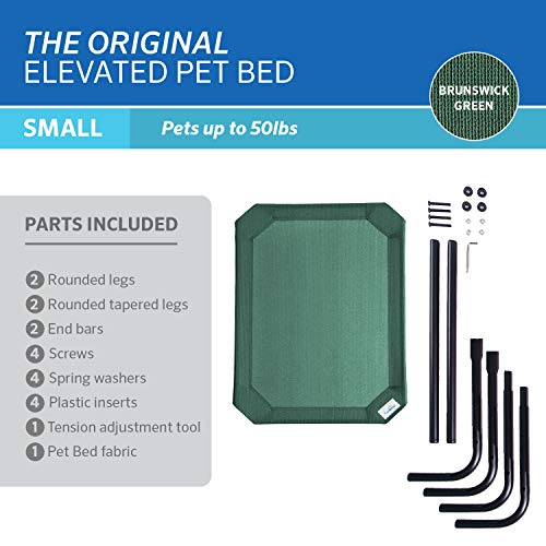The Original Cooling Elevated Pet Bed (Small Dog Bed / Brunswick Green (Pack of 1))