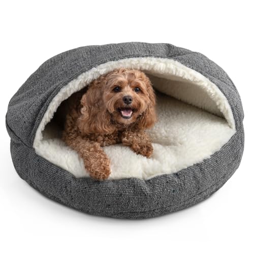 Cozy Cave Dog Bed (25.0"L x 25.0"W x 8.0"Th / Merlin Pewter)