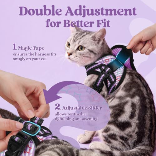 Cat Harness and Leash Set (S / Stars & Stripes)