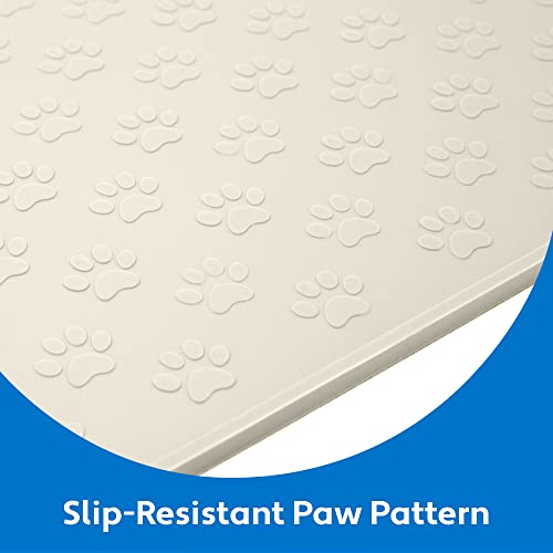 100% Waterproof Dog Food Mat (Cream / 18"L x 12"W)