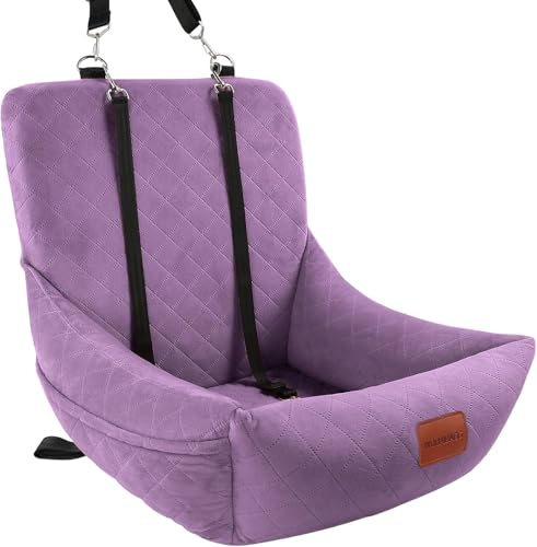 Dog Car Seat for Small Dogs Up to 25lbs (Purple)
