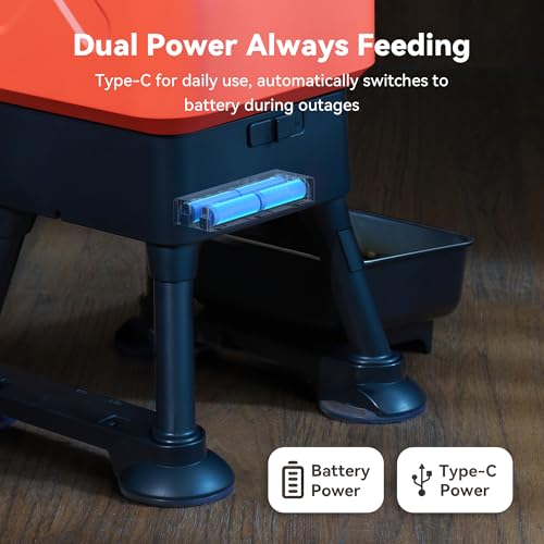 14L Automatic Dog Feeder for Large Breed (Red with Basic)