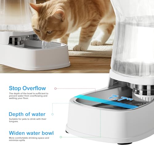 Automatic Dog Water Dispenser (Pearl White / 1 Gallon)
