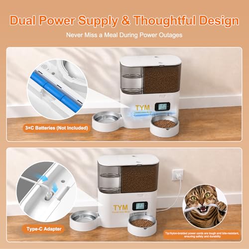 Automatic Cat Feeder and Water Dispenser 2 (White-1)