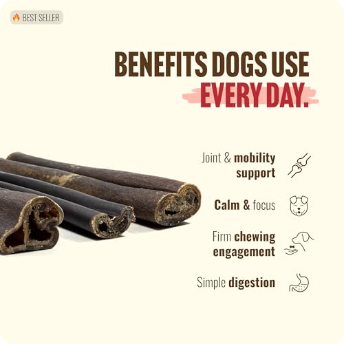 Peanut Butter Flavor Collagen Sticks for Dogs (6" Peanut - 25 Count)