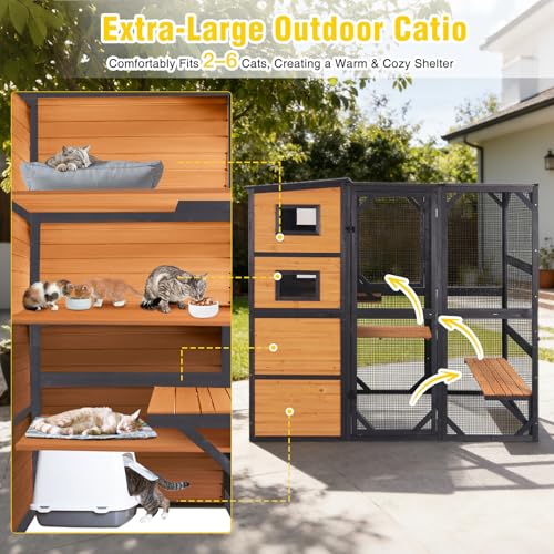 Large Catio Cat Enclosure Window for Outdoor Cats