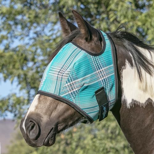 Kensington Fly Mask Web Trim Protects Horses Face and Eyes from Bites and Sun Rays While Allowing Full Visibility Ears and Forelock Able to Come Through The Mask (S (Yearling))
