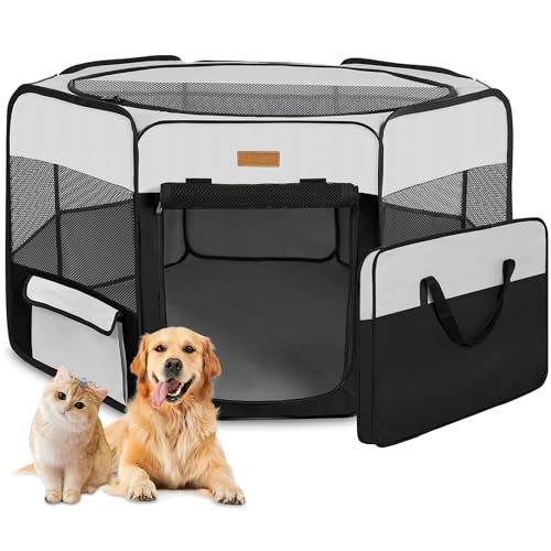 Portable Dog Playpen (Medium / Black)