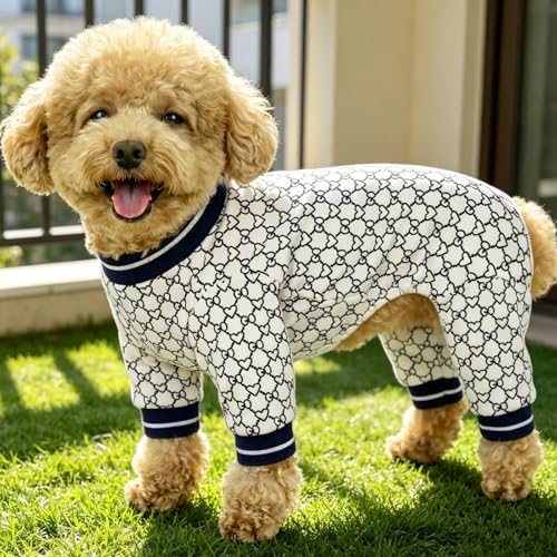 Dog Pajamas Onesie (01 Blue Heart / L (10-15 lb) Chest: 17.8")