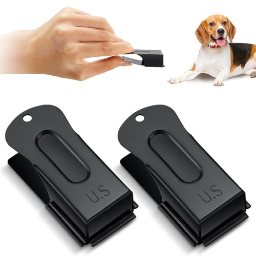 2 Pcs Dog Training Clicker Brass Cricket for Dogs Cats (Black)