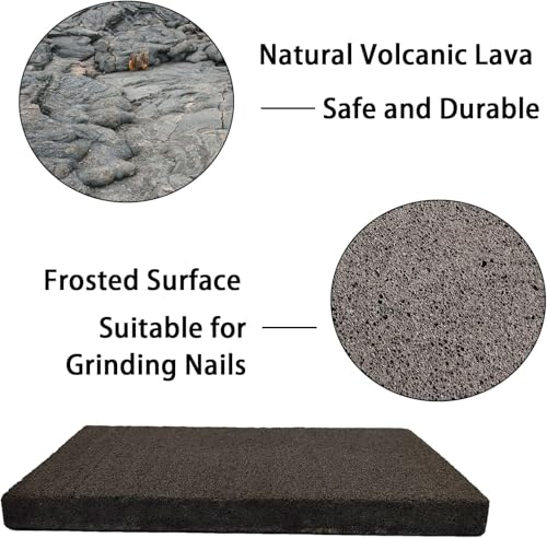 Chinchilla Scratch Foot Pads Natural Hamster Grinding Claw Mats 2Pcs (Black 2x Small)