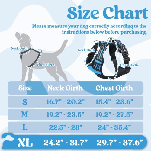 Dog Harness for Large (X-large / Sky Blue)