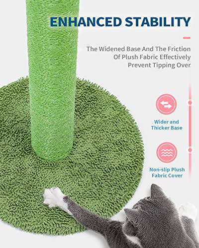 Made4Pets Tall Cactus Cat Scratching Post for Large Indoor Cats (Large - 33.9")