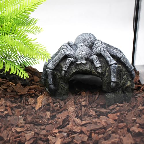Reptile Rock Cave Hideouts Terrarium Habitat Decor Gecko Tank Accessories for Fish (Type-C)