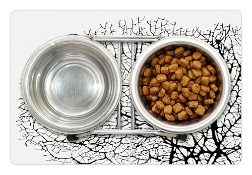 Nature Pet Mat for Food and Water (Black Print)