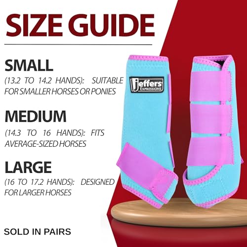 Expression Neon Protective Horse Boots (Turquoise/Purple / Medium)