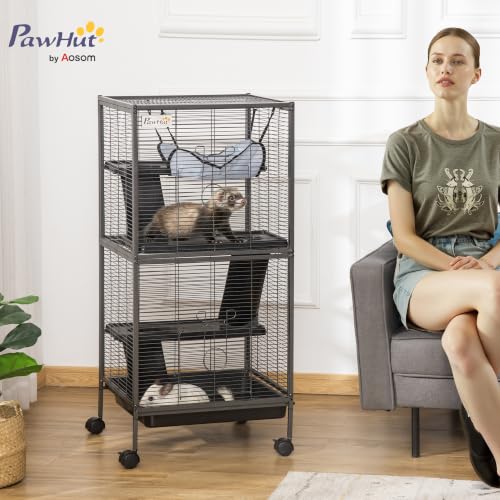 Metal Small Animal Cage (20.5"L x 20.5"W x 44.8"H / Grey)