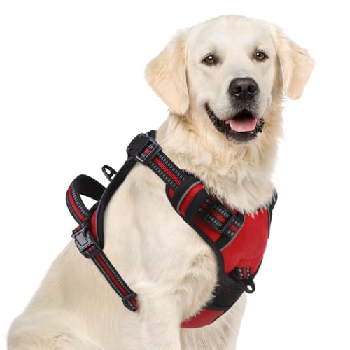 No Pull Dog Harness for Large (Red / X-Large)