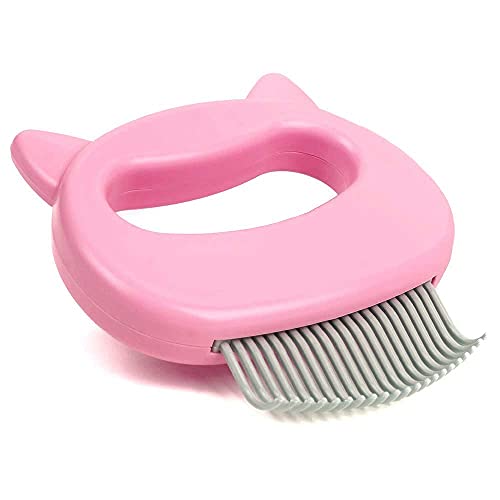 The Original Pet Hair Removal Massaging Shell Comb (Pink)