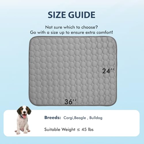 Summer Cooling Mat & Sleeping Pad (36" x 24" / Dark Grey)