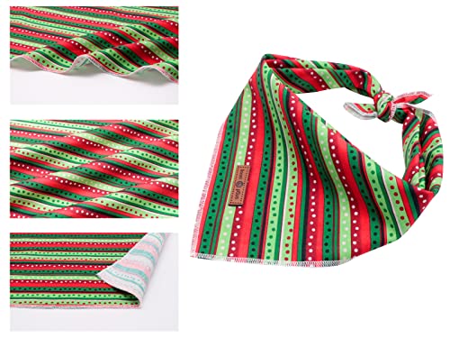 Christmas Dog Bandana (Red&Green Dot / Large (Pack of 1))