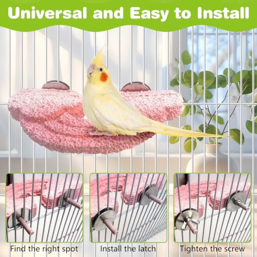 3PCS Bird Beak Grinding Stone Resin Bird Perch Stand Grinding Claw Clouds Birds Cage Perch Parrot Climbing Chewing Toys Parakeet Cage Accessories for Budgies Cockatiels Conures