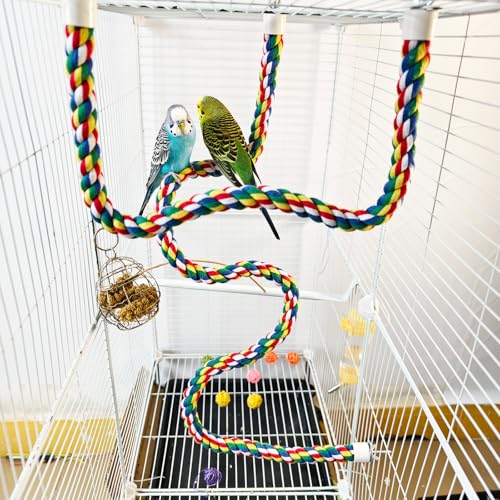 Bird Perch Bird Rope Perch & Rope Perch 24‘’ (polychrome / Medium)