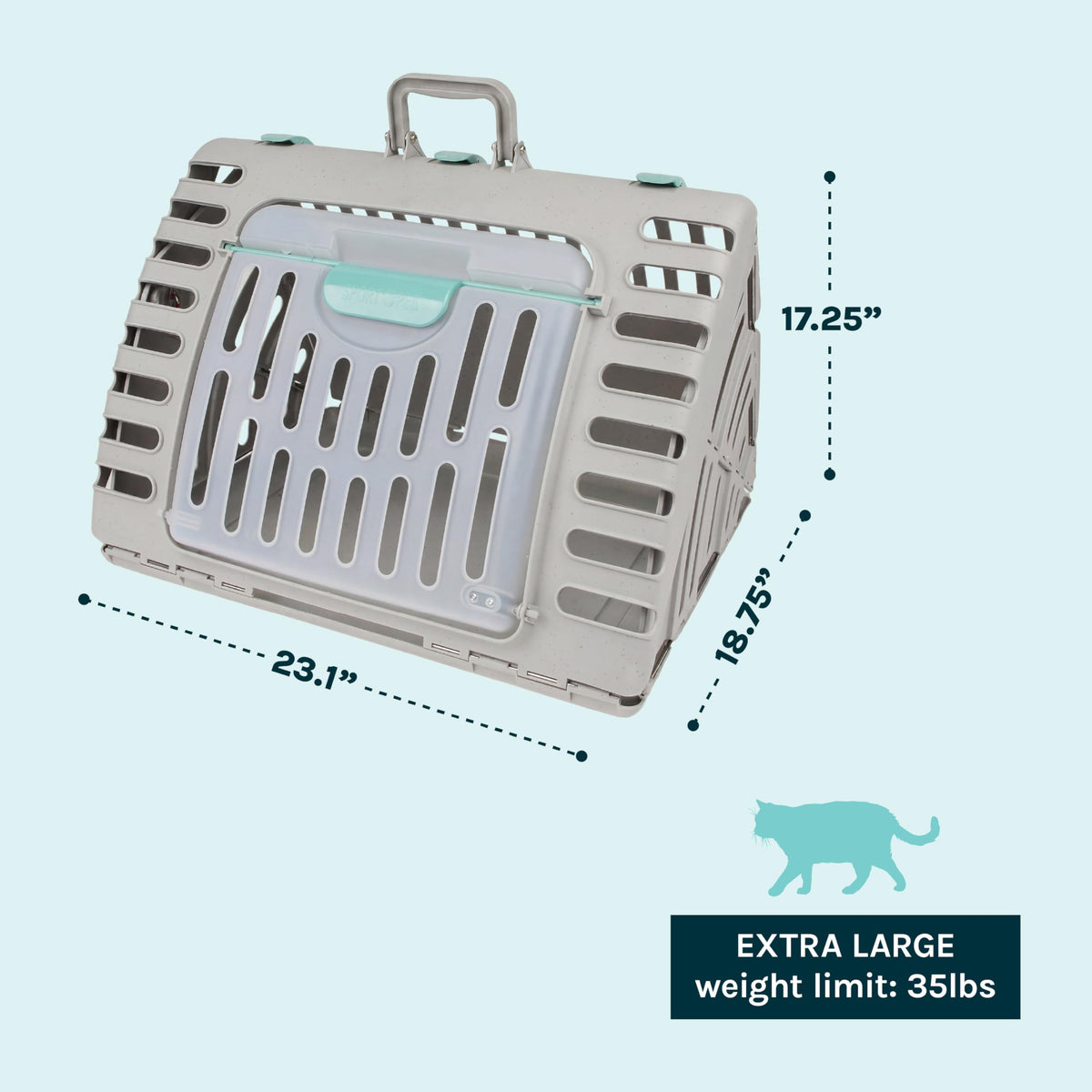 SportPet X Large Hard (XL Carrier w/ Bed (Gray))